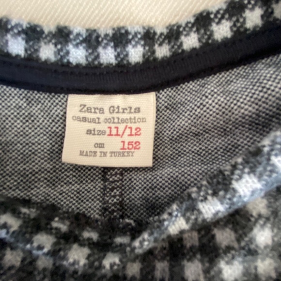 Zara Girl's Checkered Dress; Size Girl's 11/12 - Picture 4 of 4